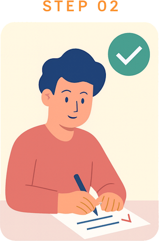 STEP02 ご提案・お見積もりのイラスト