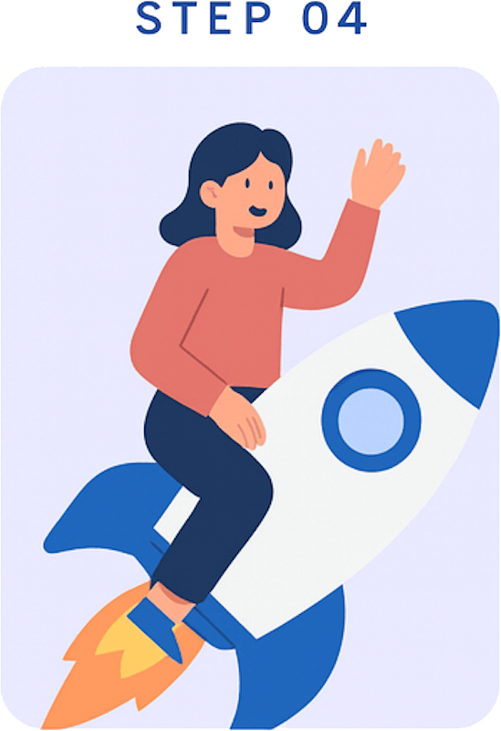 STEP04 納品・運用サポートのイラスト